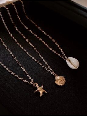 18K Gold Plated Beach Necklace Set